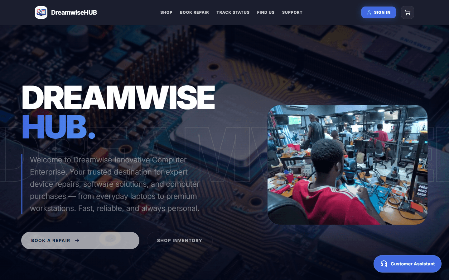 DreamwiseHUB Production Interface
